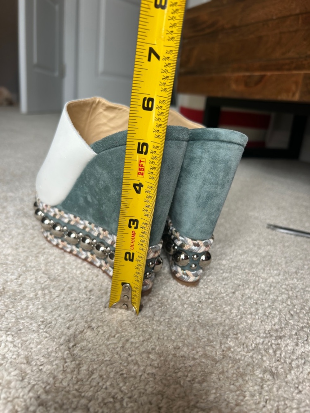 Christian Louboutin studded wedge heels - Picture 9 of 10